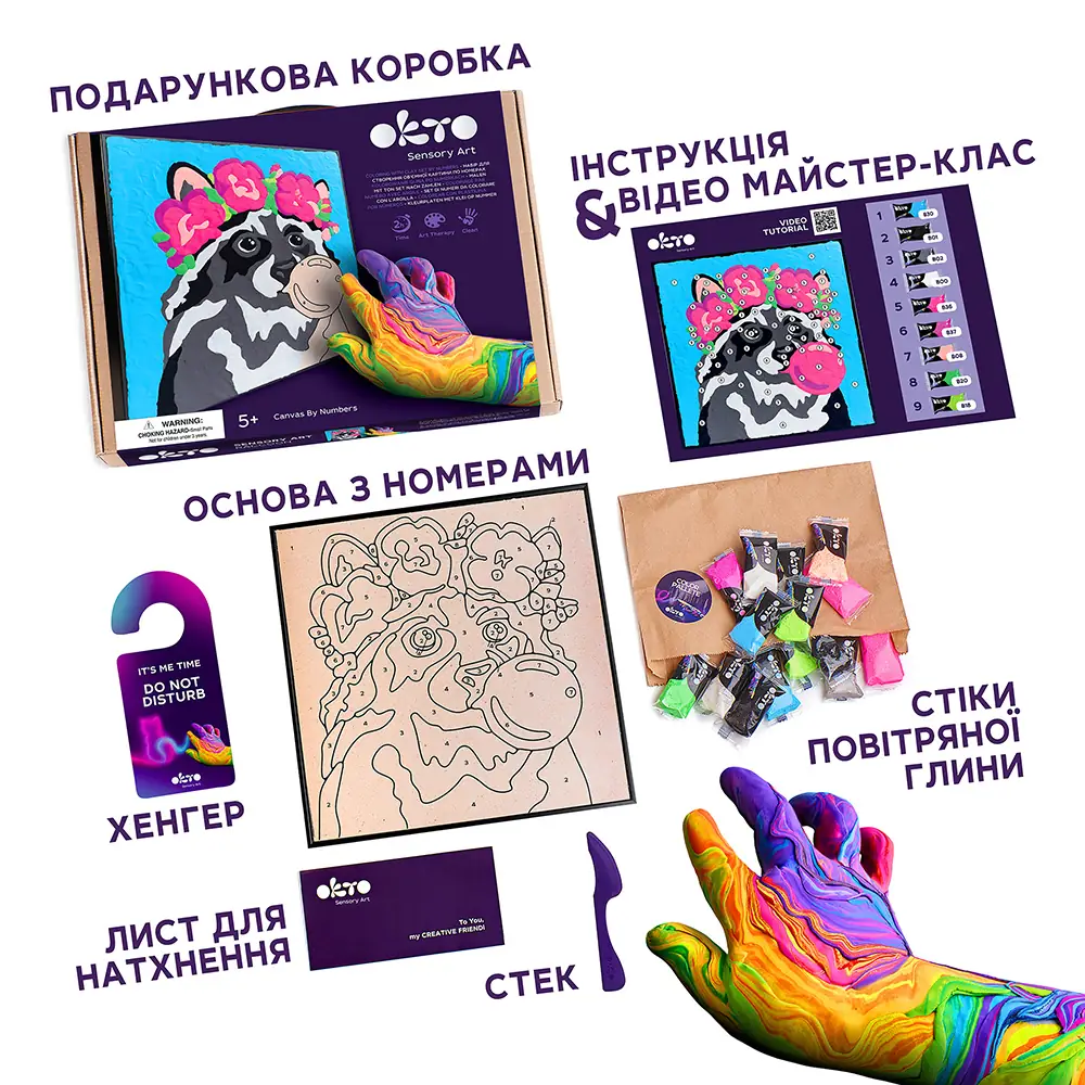 Картина за номерами “Єнот” gallery 2